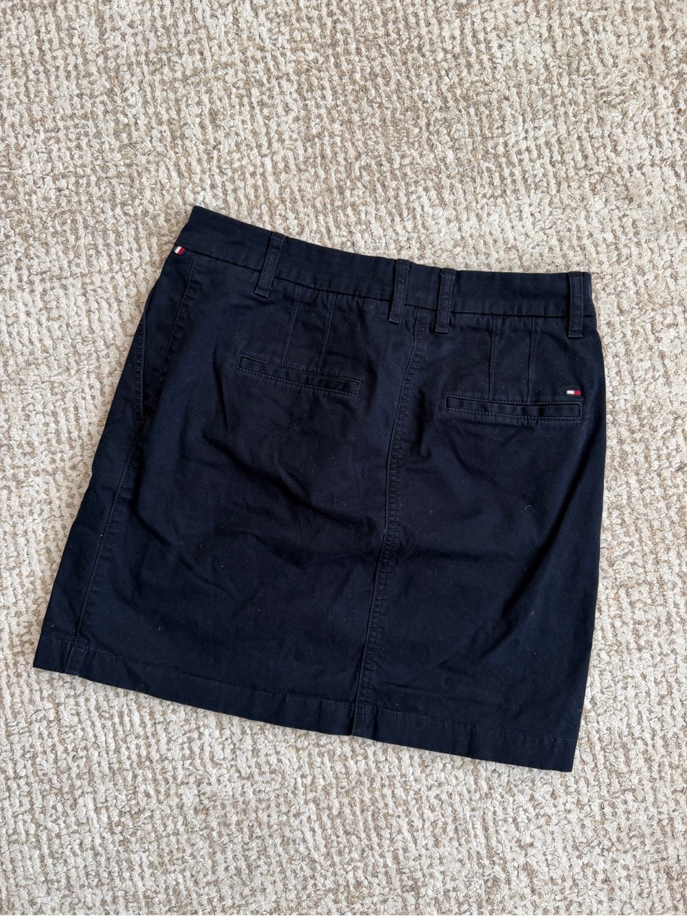 Tommy Hilfiger Navy Flat-Front Women's Skirt